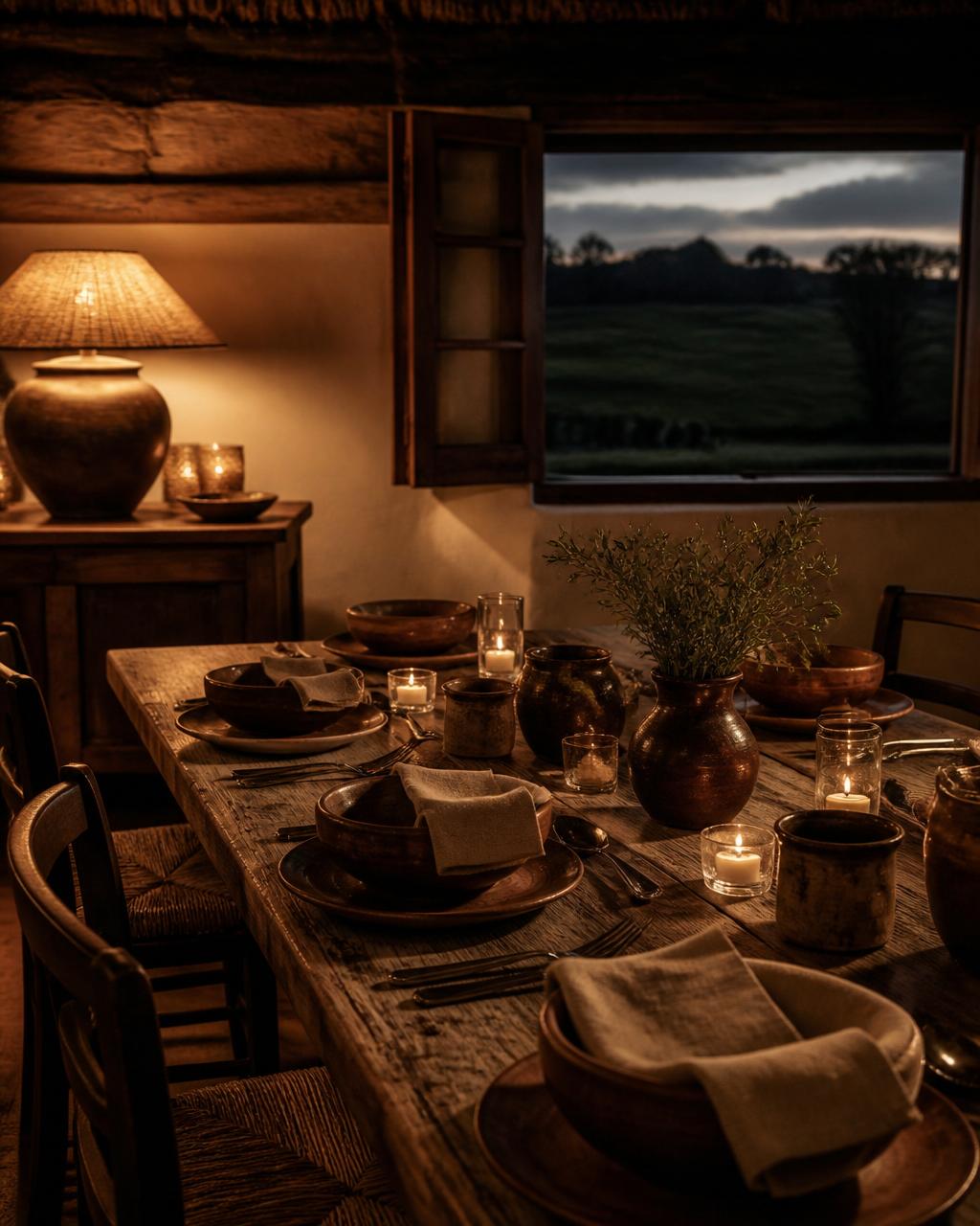 The Elisi Ranch homestead at sunset